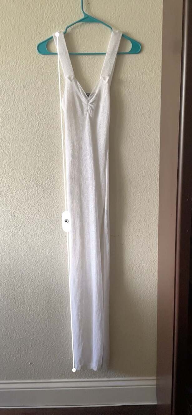 Hera Collection White Knit Sleeveless Maxi Dress